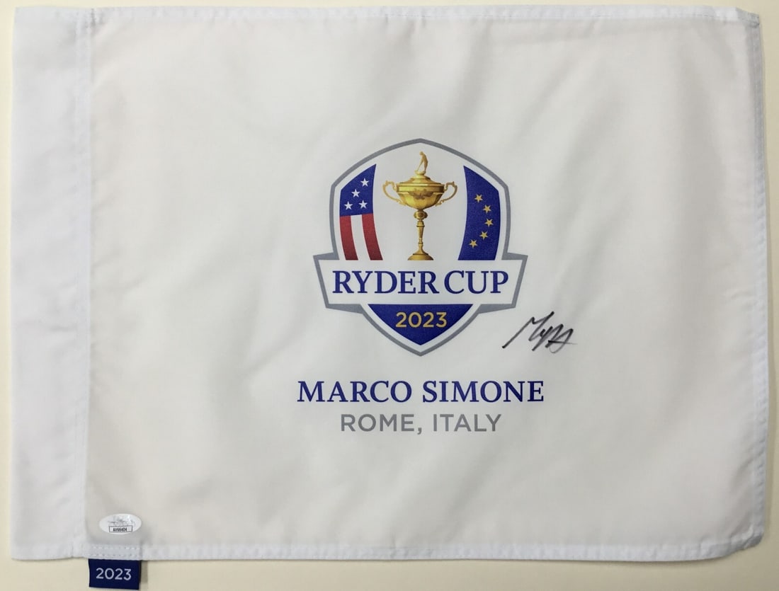 Max Homa Signed 2023 Ryder Cup Flag JSA Authenticated (1 of 4)