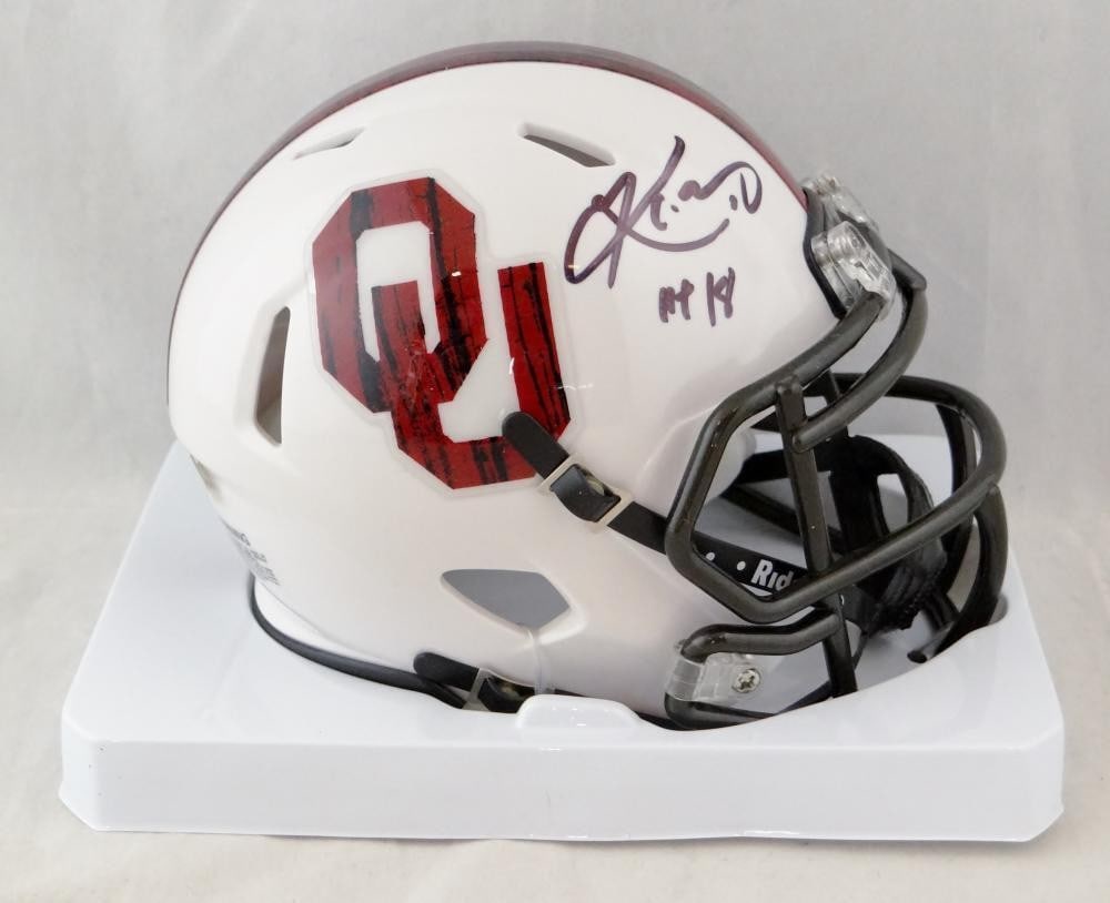 Beckett Auth Kyler Murray Oklahoma Sooners Speed Mini Helmet Autographed (1 of 2)