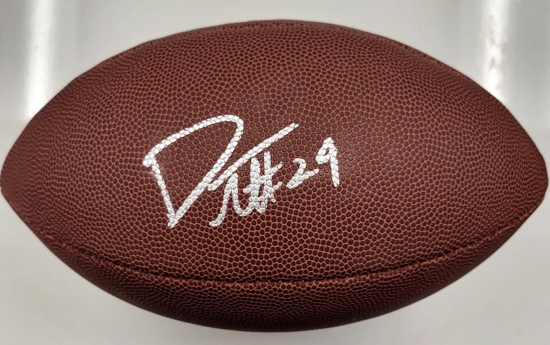 Darrelle Revis Signed NFL Football NY Jets Beckett Authenticated (1 of 3)