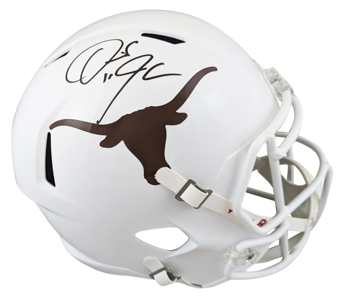 Derrick Johnson Signed Full Size Speed Rep Helmet Texas Longhorns BAS Authenticated (1 of 3)