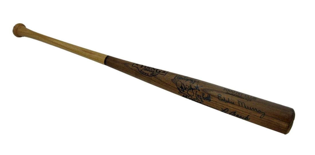 PSA DNA authenticated 3000 Hit Club signed baseball bat 12 autographs 15 of 60 (1 of 7)