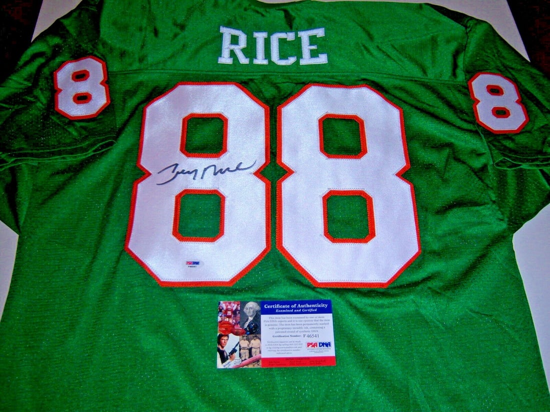 PSA DNA COA authenticated Jerry Rice football jersey Mississippi Valley State 49ers (1 of 1)