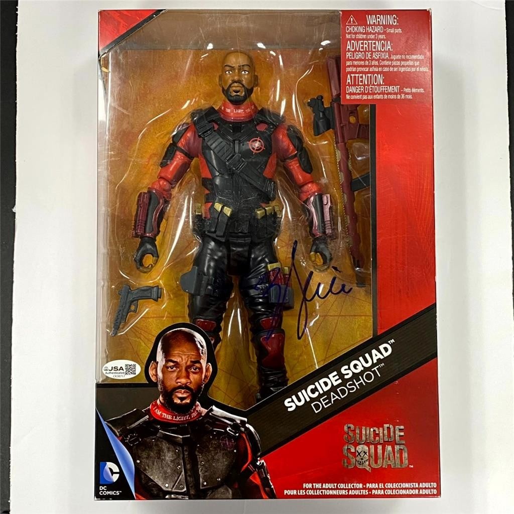 Deadshot Mattel figure signed by Will Smith JSA (1 of 9)