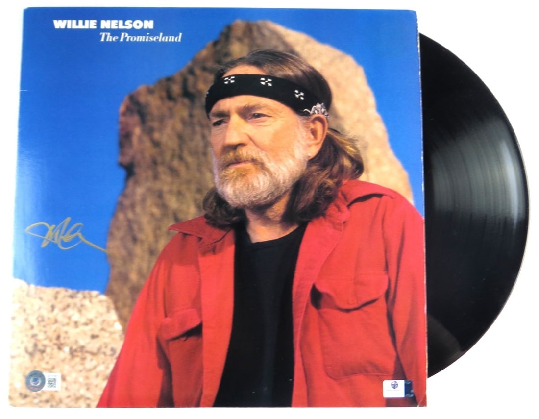 Autographed Willie Nelson The Promiseland Record Album Beckett Authentication (1 of 4)