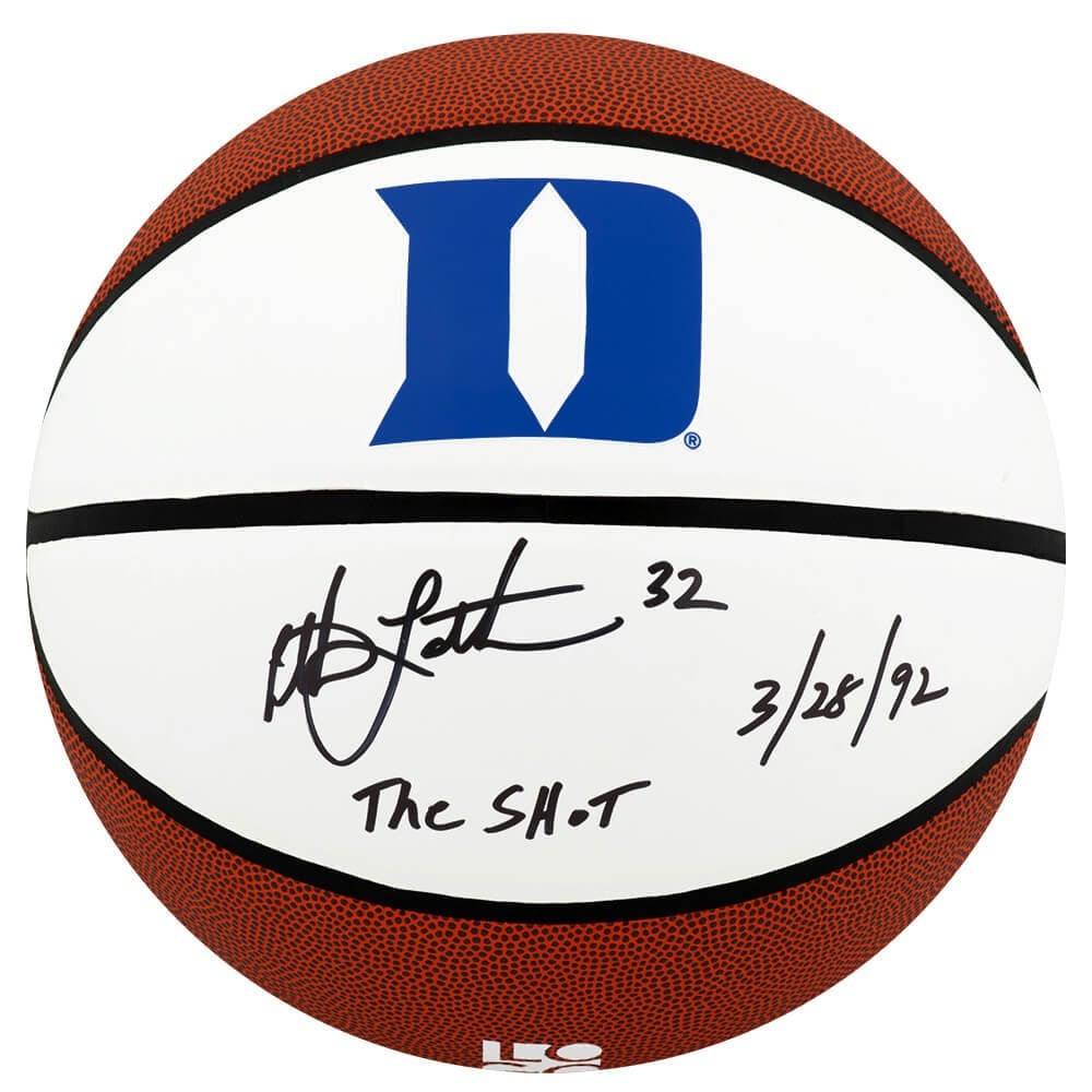 Christian Laettner Signed Duke Basketball with The Shot Inscription (1 of 1)