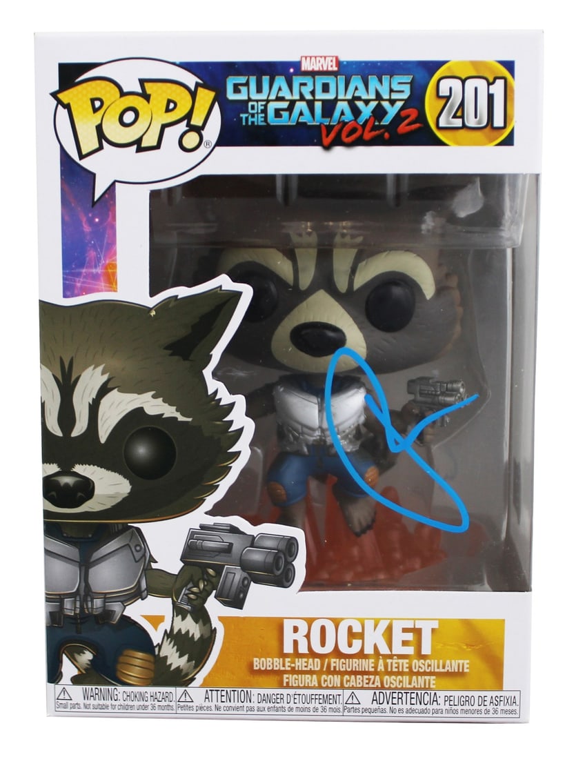 Beckett authenticated Bradley Cooper autographed Rocket 201 Funko Pop (1 of 7)