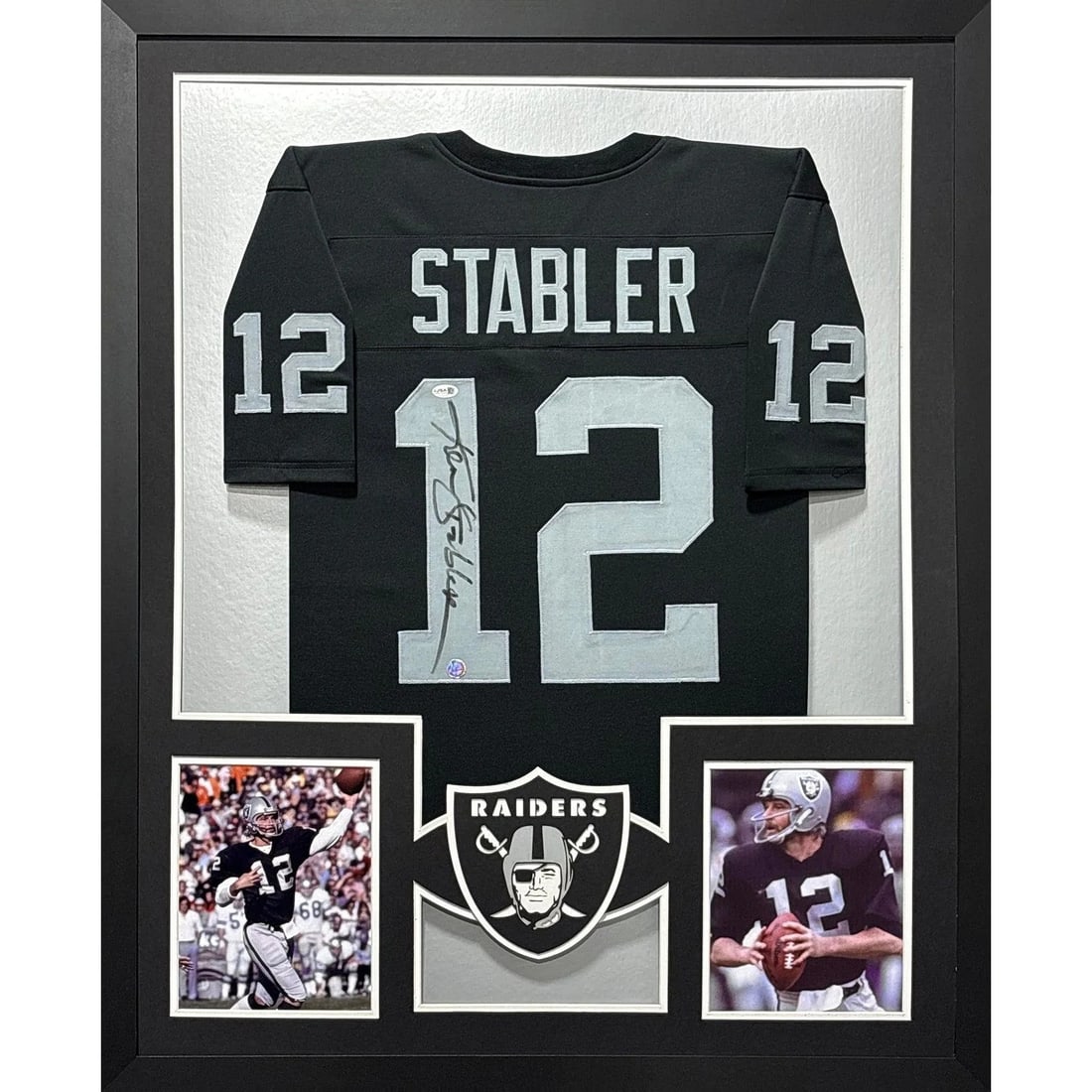 Framed Oakland Raiders Jersey Signed by Ken Stabler JSA (1 of 2)
