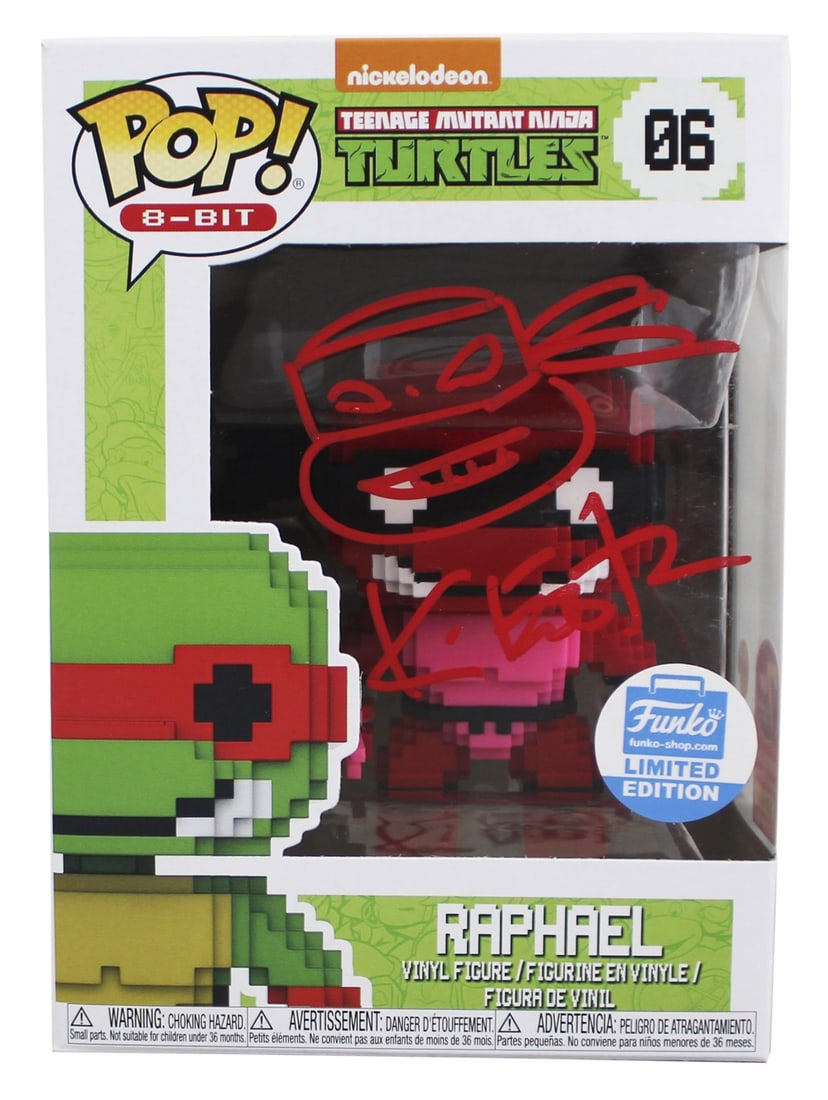 Raphael #06 Funko Pop Figure Signed by Kevin Eastman with Sketch JSA JJ93147: Raphael #06 Funko Pop Figure Signed by Kevin Eastman with Sketch JSA JJ93147 Pre-owned Raphael #06 Funko Pop vinyl figure from Teenage Mutant Ninja Turtles, personally signed by Kevin Eastman and feat