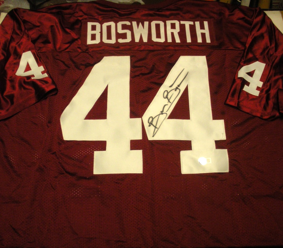 Official Russell Oklahoma Football Jersey Signed by Brian Bosworth Beckett COA (1 of 2)