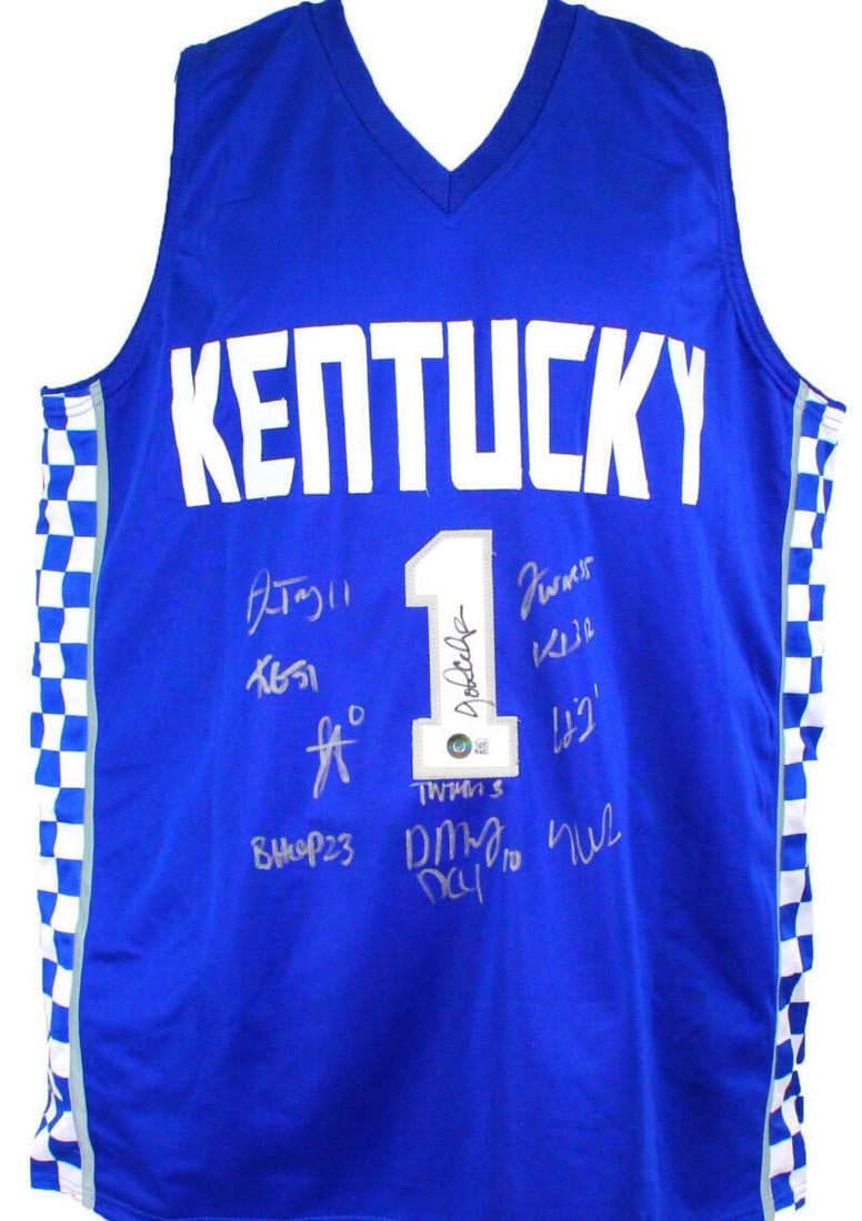 Blue Kentucky 2021-22 Team Jersey Signed Beckett Holo Original: Blue Kentucky 2021-22 Team Jersey Signed Beckett Holo Original Kentucky men's basketball team blue college style jersey from the 2021-2022 season. The item is signed and identified as an original, wit