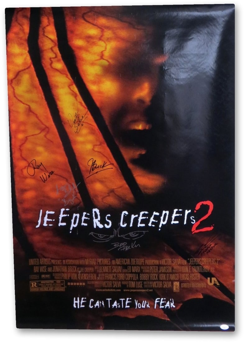 27X40 Jeepers Creepers 2 Poster Signed by Cast and Victor Salva JSA (1 of 5)