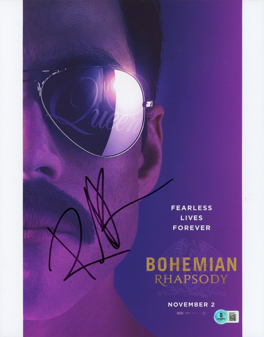 Rami Malek Signed 11x14 Bohemian Rhapsody Vertical Photo Beckett Authenticated: Rami Malek Signed 11x14 Bohemian Rhapsody Vertical Photo Beckett Authenticated This is an original 11x14-inch vertical photograph personally signed by Rami Malek, star of Bohemian Rhapsody. The autogr