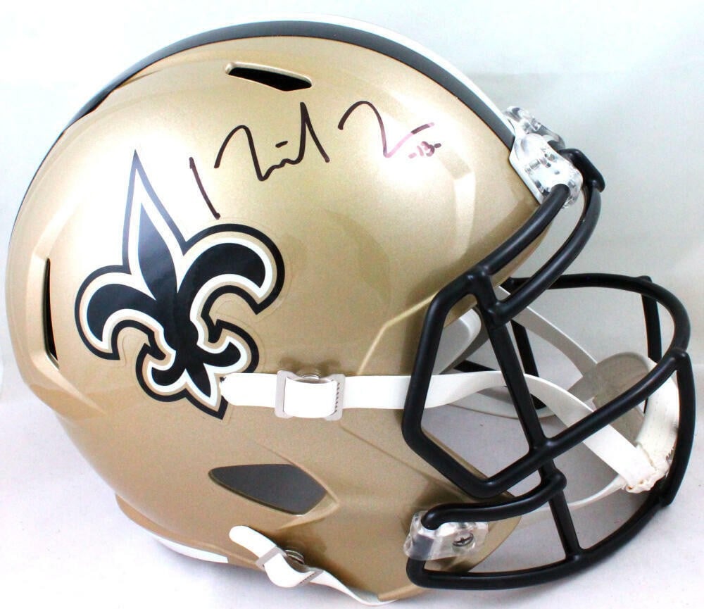 Black New Orleans Saints Speed Full Size Helmet Signed by Michael Thomas Beckett (1 of 5)