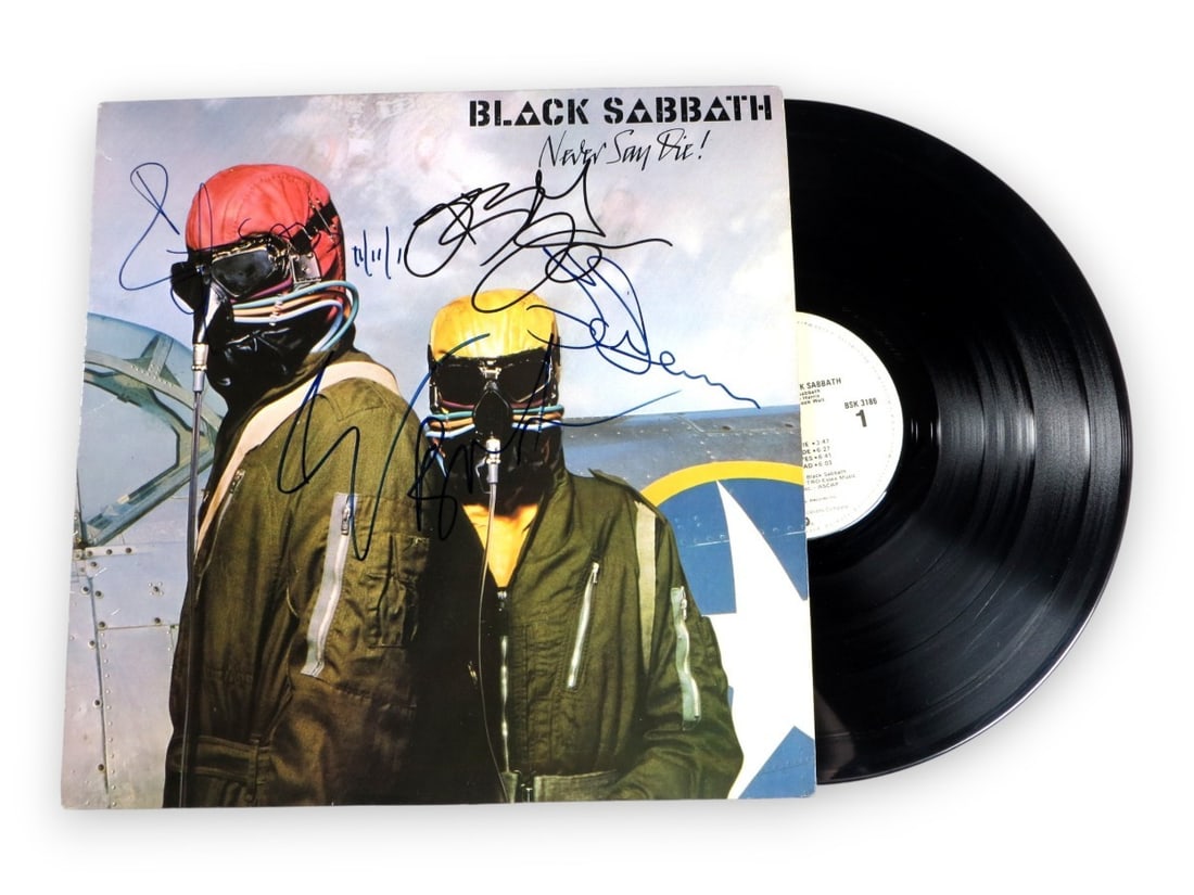 Black Sabbath Autographed Album Signed by Ozzy Osbourne Iommi +2 JSA Certified: Black Sabbath Autographed Album Signed by Ozzy Osbourne Iommi +2 JSA Certified This Black Sabbath autographed record album features the signatures of iconic members Ozzy Osbourne, Tony Iommi, Bill War