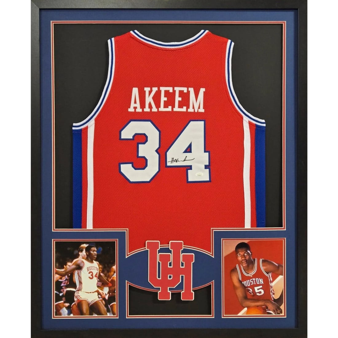Hakeem Olajuwon Signed Framed Jersey JSA Authenticated Houston Rockets (1 of 3)