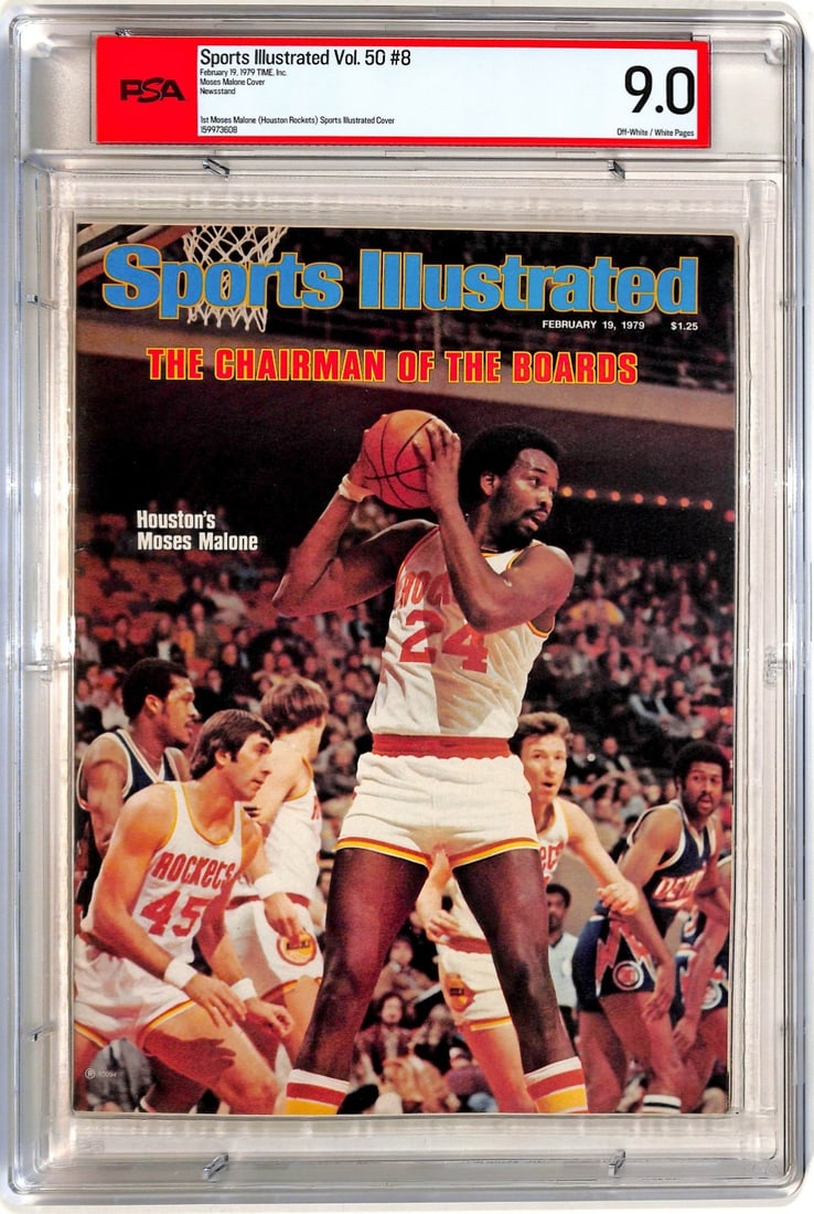 1979 Sports Illustrated Newsstand Magazine Moses Malone PSA 9.0 (1 of 2)