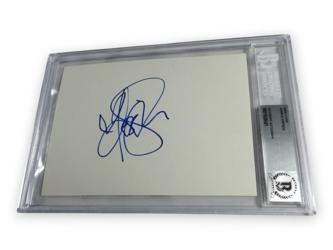 Beckett Encapsulated Jessica Simpson Autograph on Index Card (1 of 3)