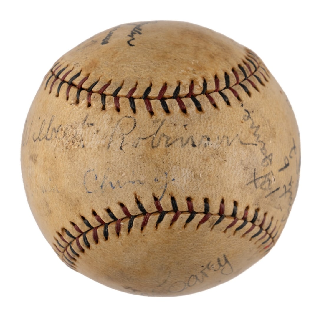 Wilbert Robinson Max Carey Signed 1927 National League Baseball JSA LOA: Wilbert Robinson Max Carey Signed 1927 National League Baseball JSA LOA This is a rare official National League baseball, manufactured by Heydler, featuring the signatures of Hall of Famers Wilbert Ro