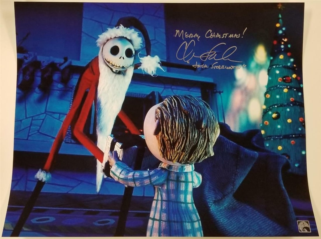 16x20 Jack Skellington Photograph Signed by Chris Sarandon with NBC Hologram: 16x20 Jack Skellington Photograph Signed by Chris Sarandon with NBC Hologram This original 16x20 photograph from the movie The Nightmare Before Christmas features Jack Skellington and is hand-signed w
