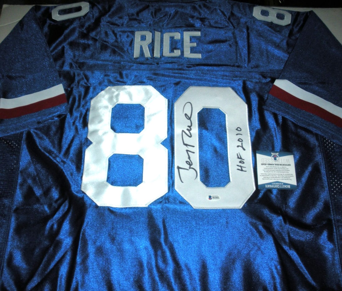 Jerry Rice San Francisco 49ers Signed Sandknit Jersey with COA (1 of 2)