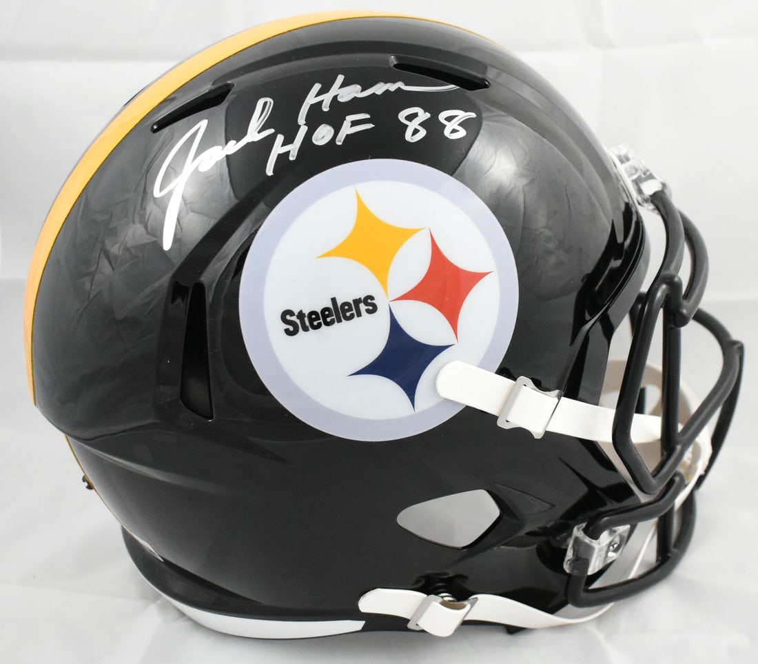 Pittsburgh Steelers full size speed helmet signed by Jack Ham Beckett holo (1 of 5)
