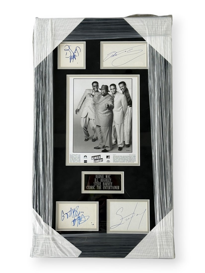 JSA framed autographed cuts Bernie Mac Steve Harvey D.L. Hughley Cedric Entertainer (1 of 6)