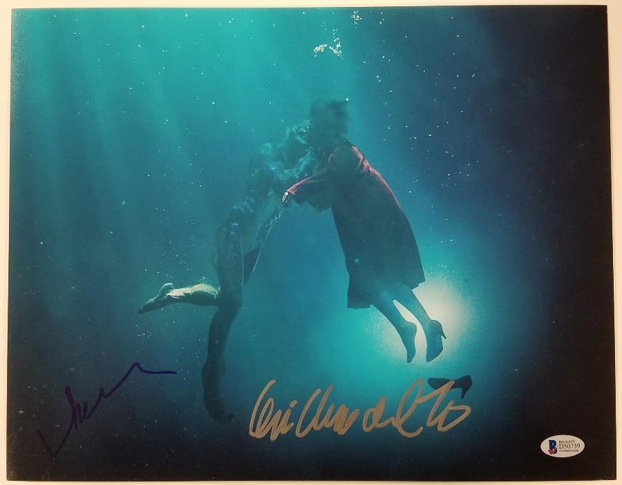 Signed 11x14 Shape of Water Photo Guillermo Del Toro Vanessa Taylor Beckett COA: Signed 11x14 Shape of Water Photo Guillermo Del Toro Vanessa Taylor Beckett COA This original 11x14 photograph from The Shape of Water is signed by Guillermo del Toro and Vanessa Taylor. It is an auth