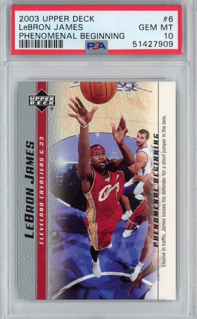 PSA 10 LeBron James 2003 Upper Deck Phenomenal Beginnings Rookie #6 (1 of 2)