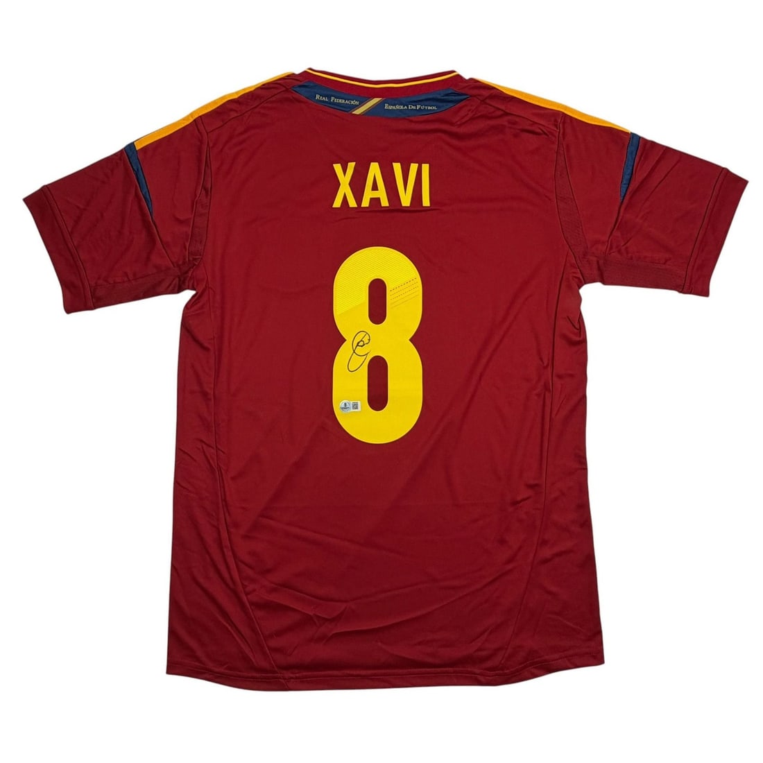 Beckett BAS Certified Xavi Hernandez Spain Soccer Jersey Signed Red: Beckett BAS Certified Xavi Hernandez Spain Soccer Jersey Signed Red Pre-owned red Spain soccer jersey signed by Xavi Hernandez. This original autographed jersey comes with third-party authentication f