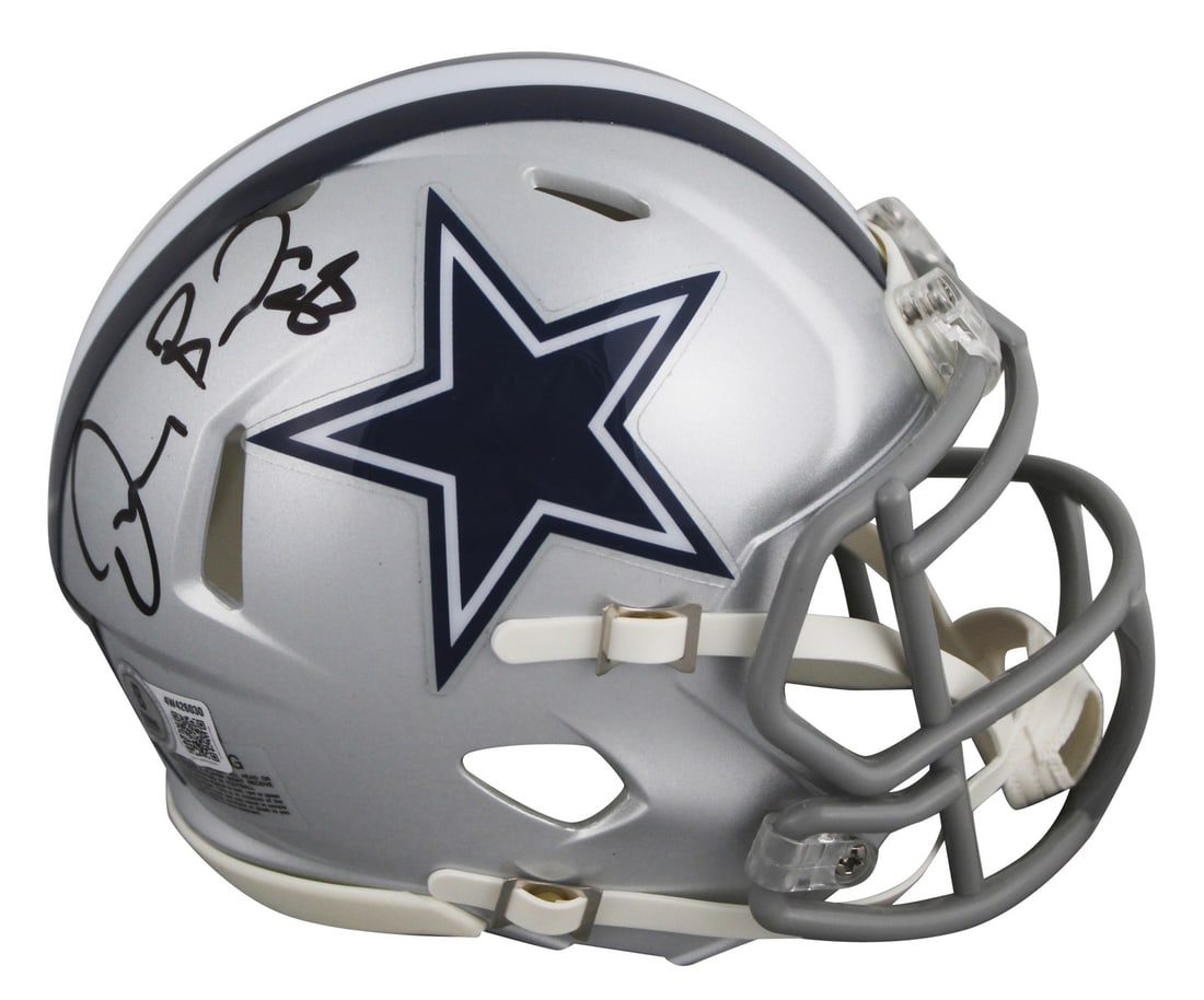 Dez Bryant Signed Dallas Cowboys Speed Mini Helmet With BAS Witness Authentication (1 of 2)