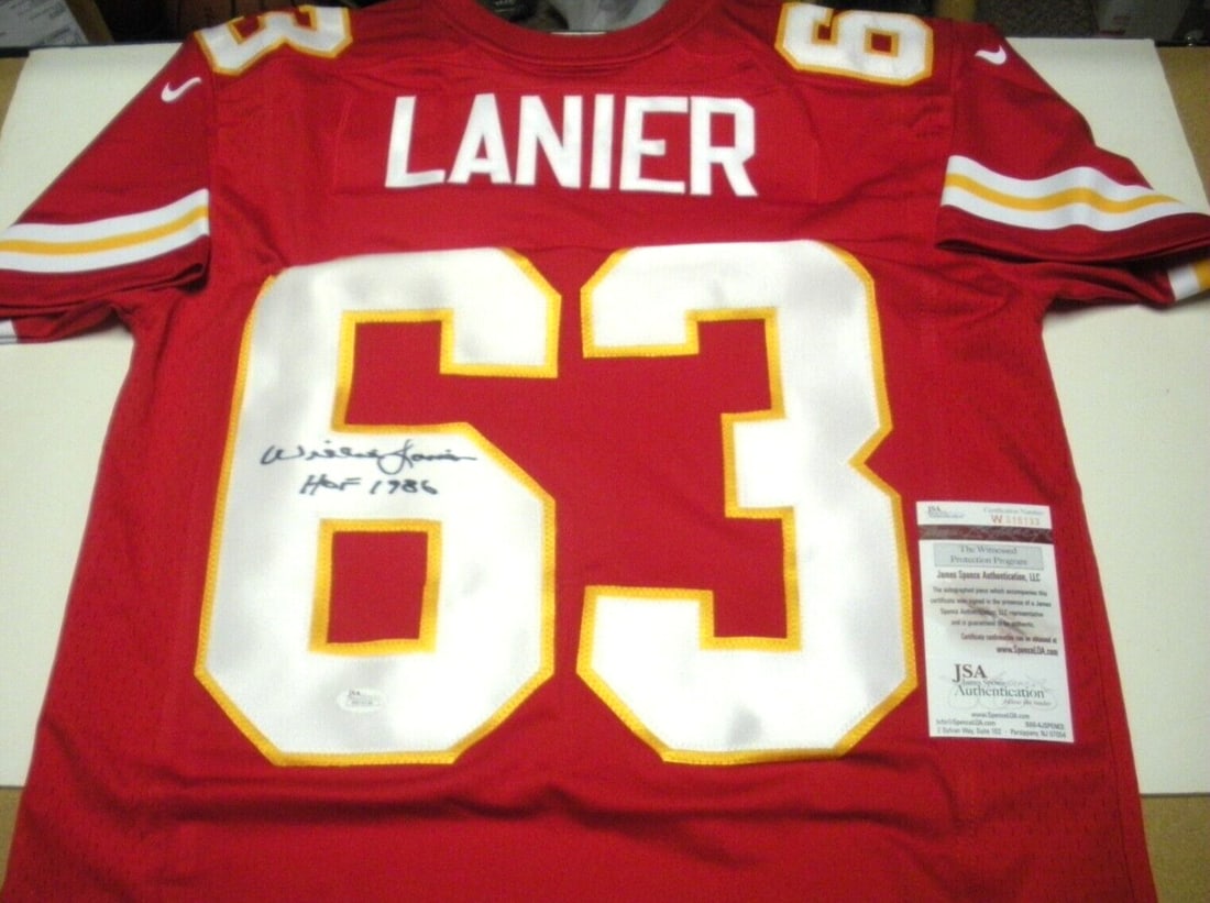 Nike Kansas City Chiefs Jersey Autographed by Willie Lanier with JSA COA (1 of 2)