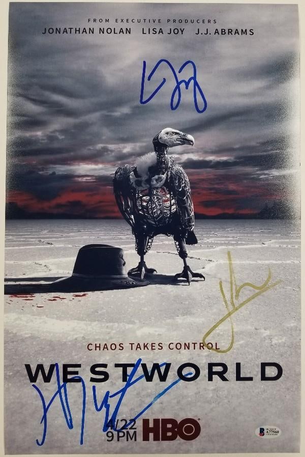 Westworld 11x17 Photo Signed by Three Cast Members Beckett COA (1 of 2)