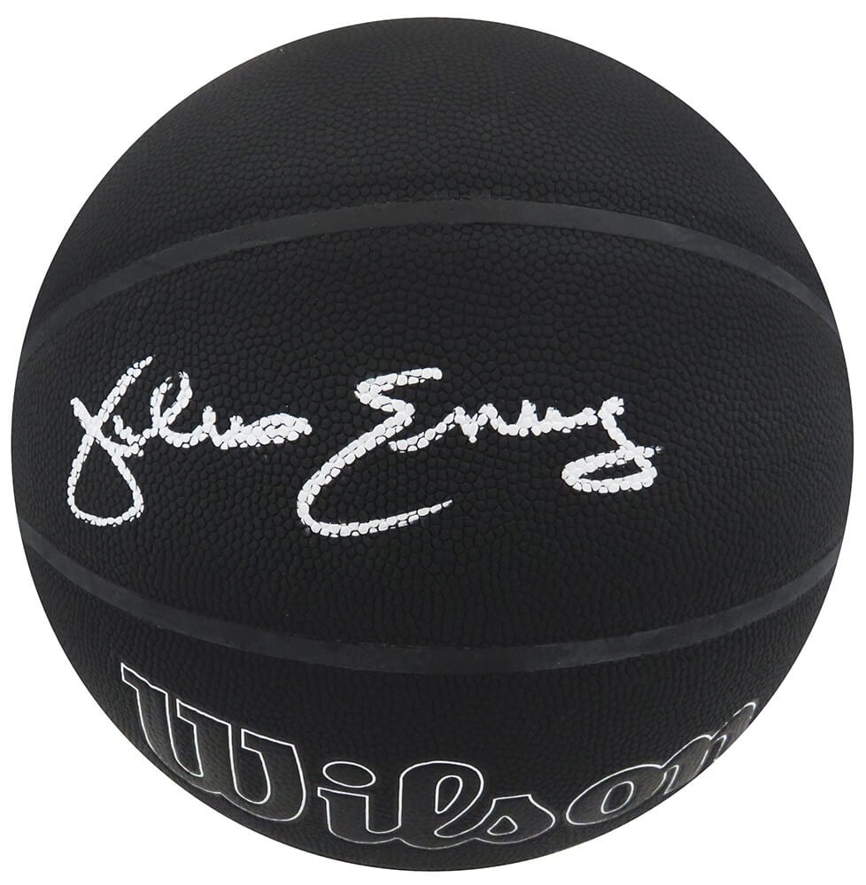 Julius Erving Signed Wilson NBA Basketball with 75th Anniversary Logo (1 of 1)