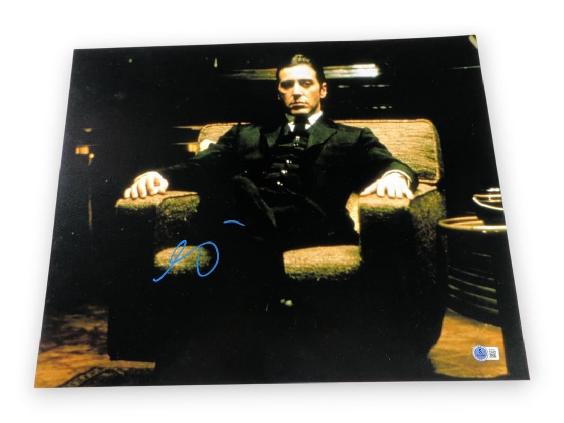 16X20 The Godfather Michael Photo Signed by Al Pacino BAS: 16X20 The Godfather Michael Photo Signed by Al Pacino BAS Autographed 16x20 photograph featuring Al Pacino as Michael in The Godfather. This original signed photo is authenticated by Beckett Authentic
