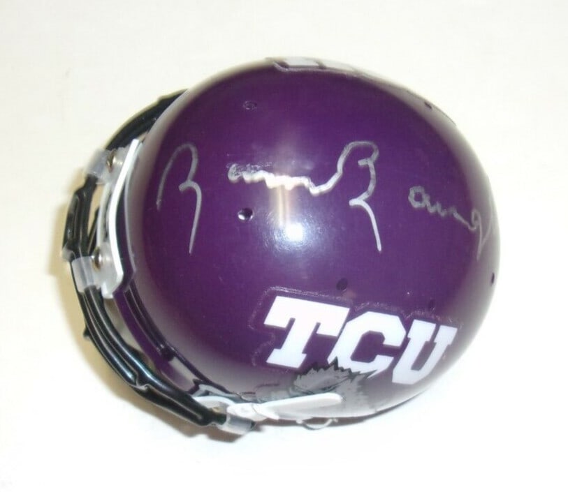 Sammy Baugh Autographed Mini Helmet With COA TCU Horned Frogs Washington Redskins (1 of 2)