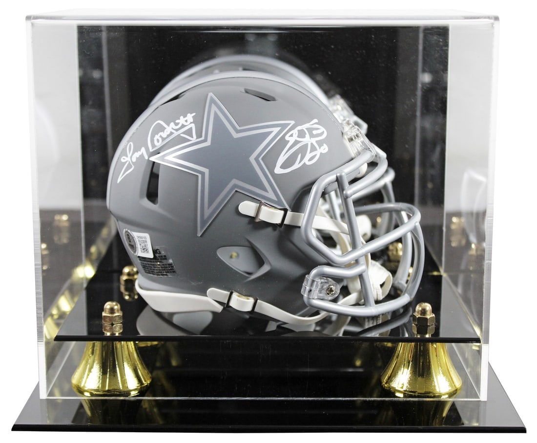 Dallas Cowboys mini helmet signed by Emmitt Smith Tony Dorsett Beckett (1 of 3)