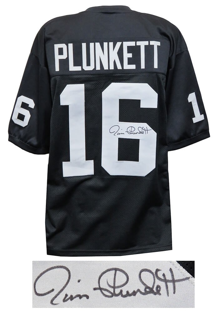 Jim Plunkett Signed Black Custom Jersey Raiders with COA (1 of 2)