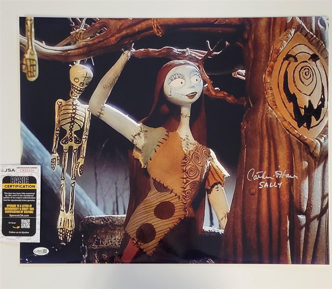 16x20 Photograph Signed by Catherine O'Hara as Sally JSA Authenticated: 16x20 Photograph Signed by Catherine O'Hara as Sally JSA Authenticated This 16x20 photograph from The Nightmare Before Christmas features Catherine O'Hara's autograph as Sally. Authenticated by James 