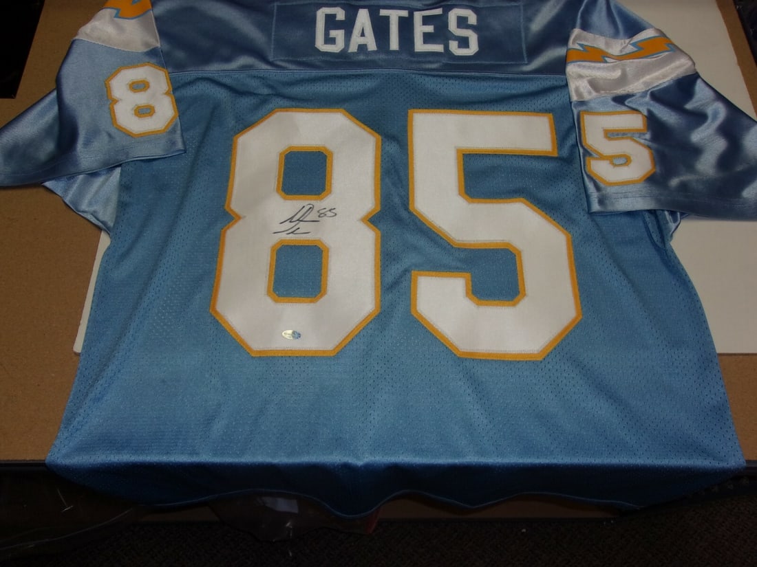 Antonio Gates Autographed San Diego Chargers NFL Football Jersey With Hologram (1 of 2)