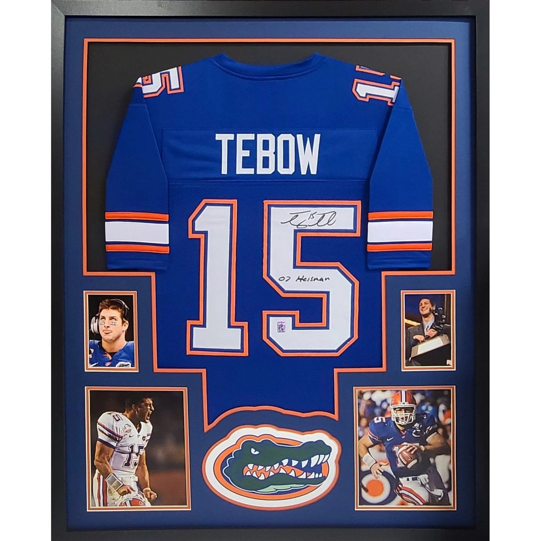 Tim Tebow Autographed Framed Jersey Florida Gators Authenticated (1 of 3)