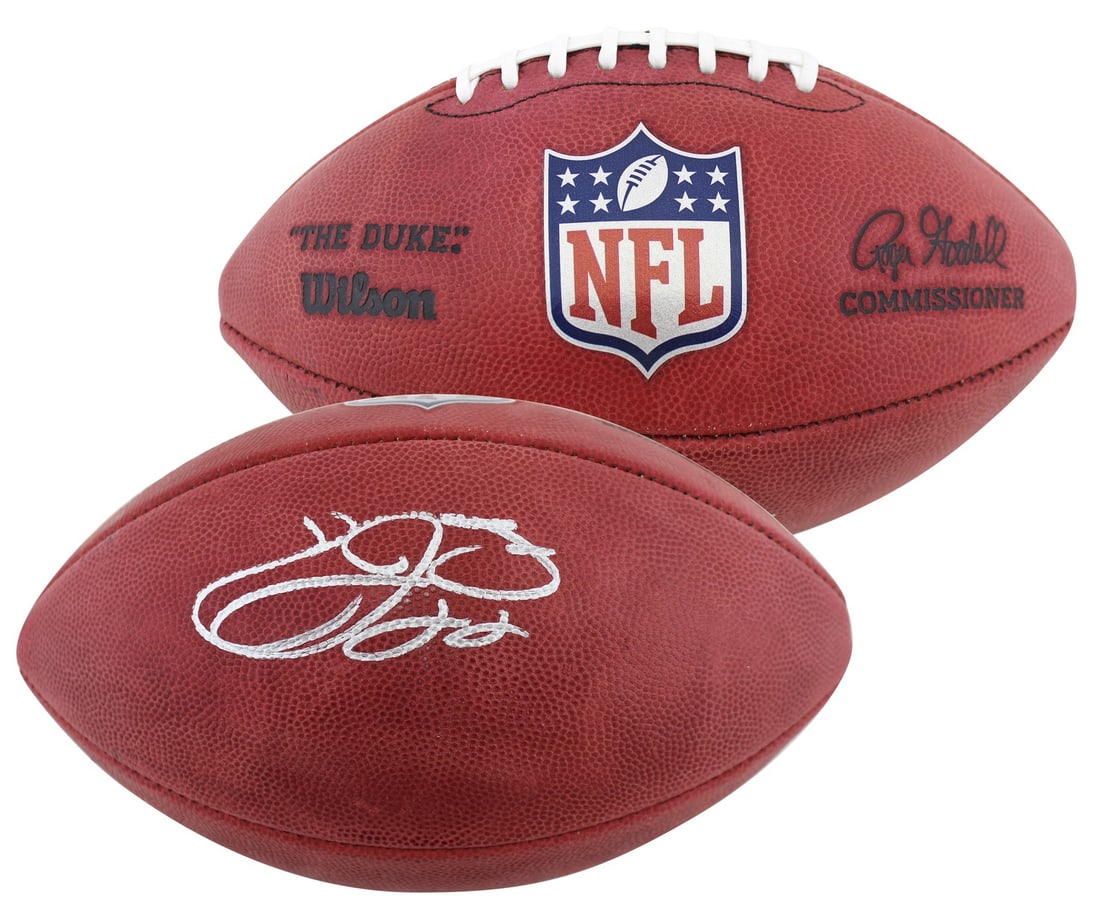 Beckett Witnessed Emmitt Smith Signed Wilson The Duke NFL Football: Beckett Witnessed Emmitt Smith Signed Wilson The Duke NFL Football Official Wilson "The Duke" NFL football personally signed by Emmitt Smith of the Dallas Cowboys. This original autographed ball is a 