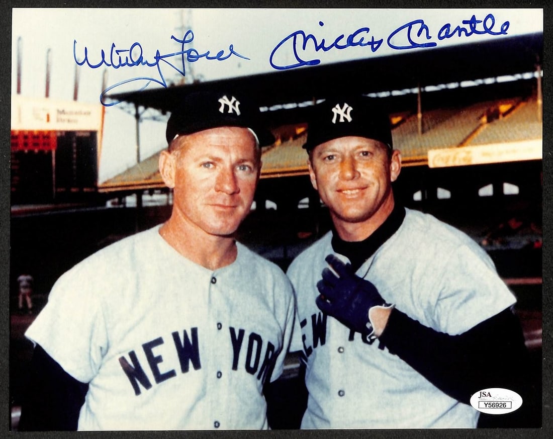JSA Authenticated 8x10 Yankees Photo Signed by Mickey Mantle and Whitey Ford (1 of 3)
