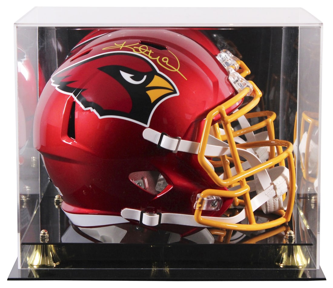 Kurt Warner Autographed Arizona Cardinals Flash Speed Replica Helmet With BAS And Case (1 of 4)