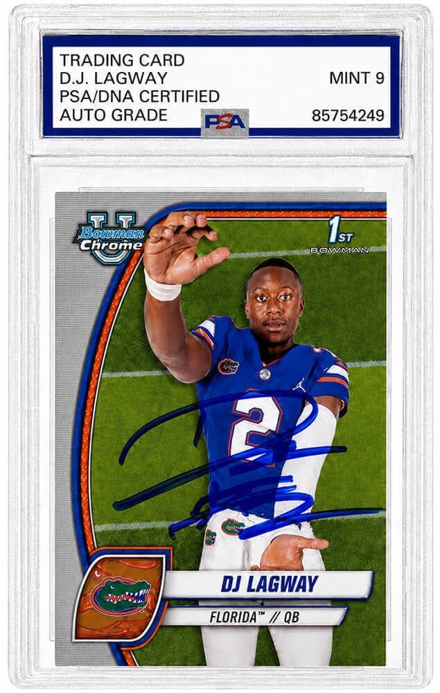 2024 Bowman Chrome #63 DJ Lagway autographed football card PSA DNA (1 of 2)