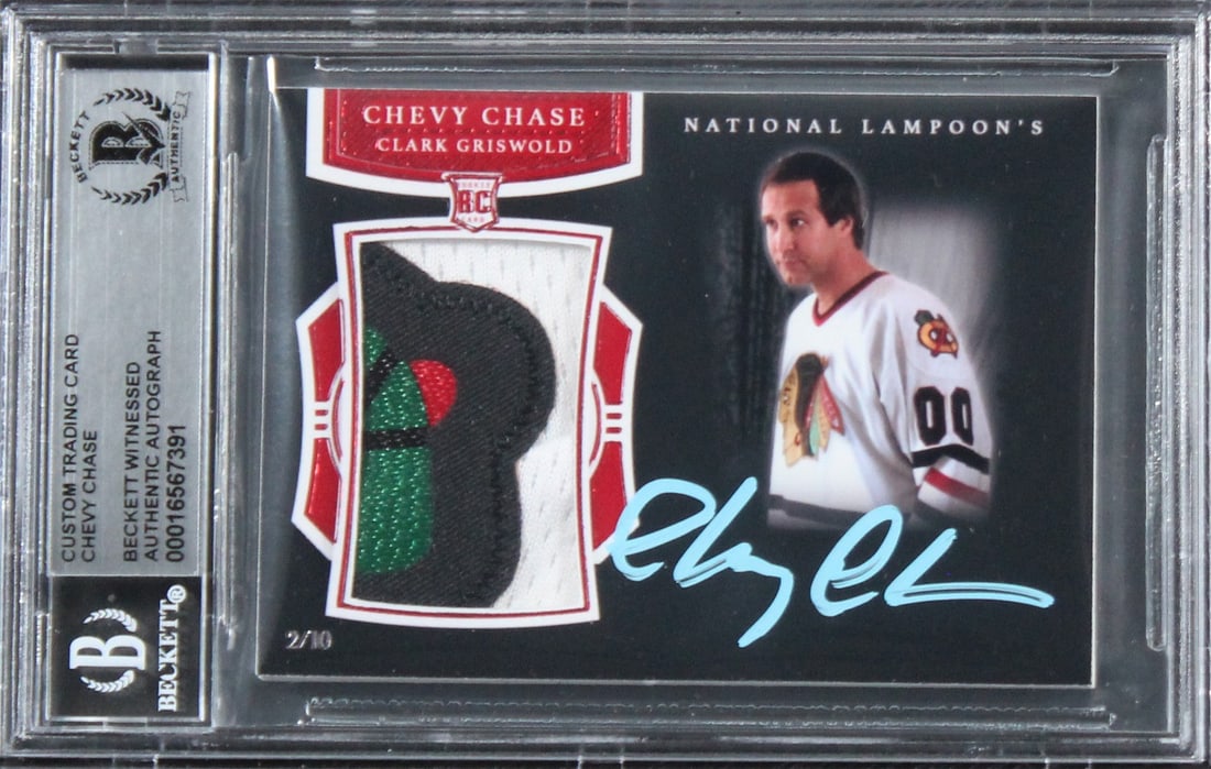 Chevy Chase Signed Christmas Vacation Relic Card 2/10 Beckett Authenticated (1 of 2)