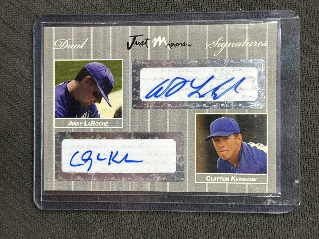 2007 Just Minors Dual Signatures Auto Kershaw LaRoche #19/25 Dodgers (1 of 2)
