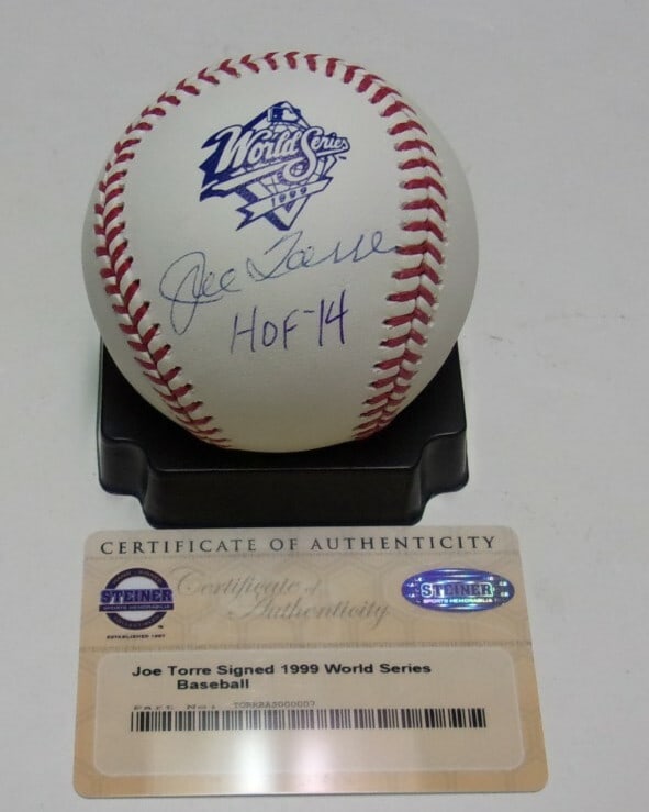 Joe Torre Autographed Yankees Baseball with Steiner COA Hall of Fame 2014 (1 of 1)