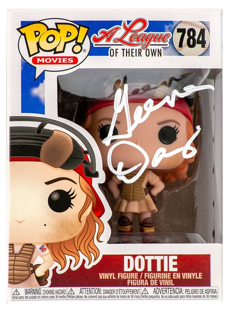 Geena Davis Signed A League Of Their Own Dottie Funko Pop #784 with COA: Geena Davis Signed A League Of Their Own Dottie Funko Pop #784 with COA Geena Davis signed A League Of Their Own 'Dottie' Funko Pop doll #784. This collectible figure features Geena Davis's signature 
