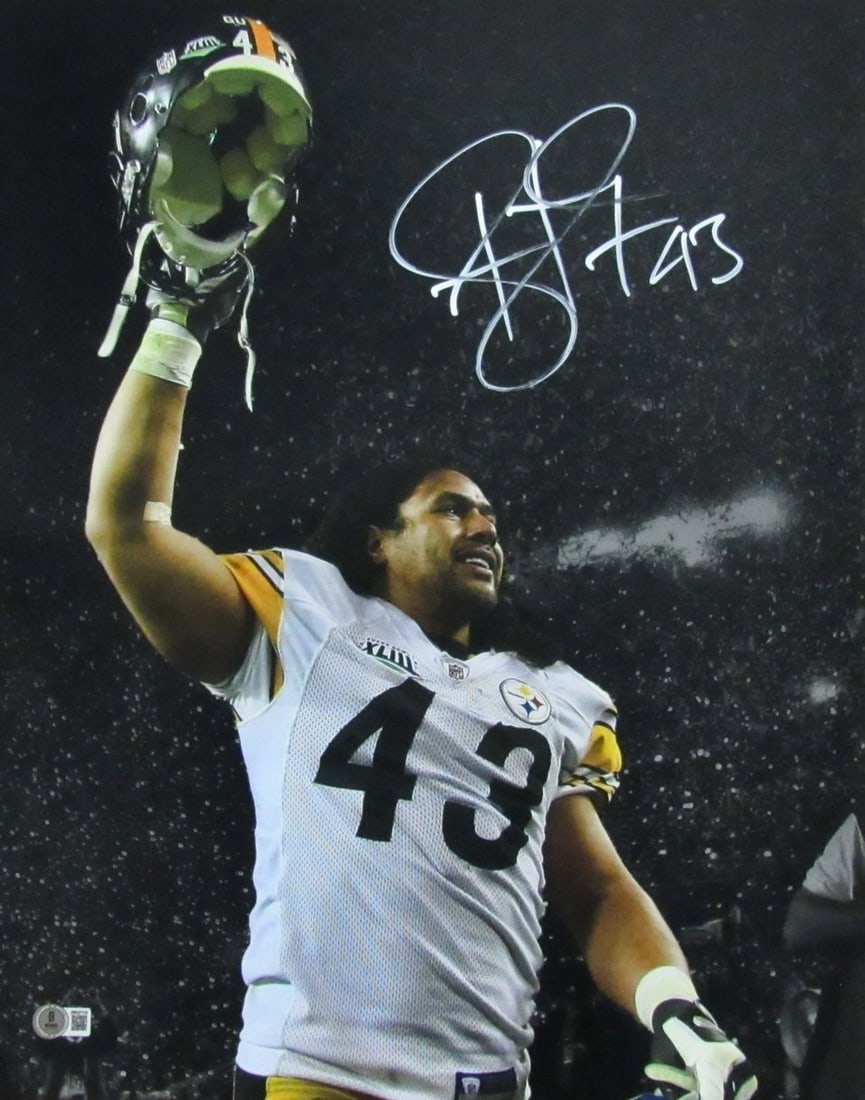 Troy Polamalu Autographed 16x20 Photograph With Beckett Authentication Steelers (1 of 3)