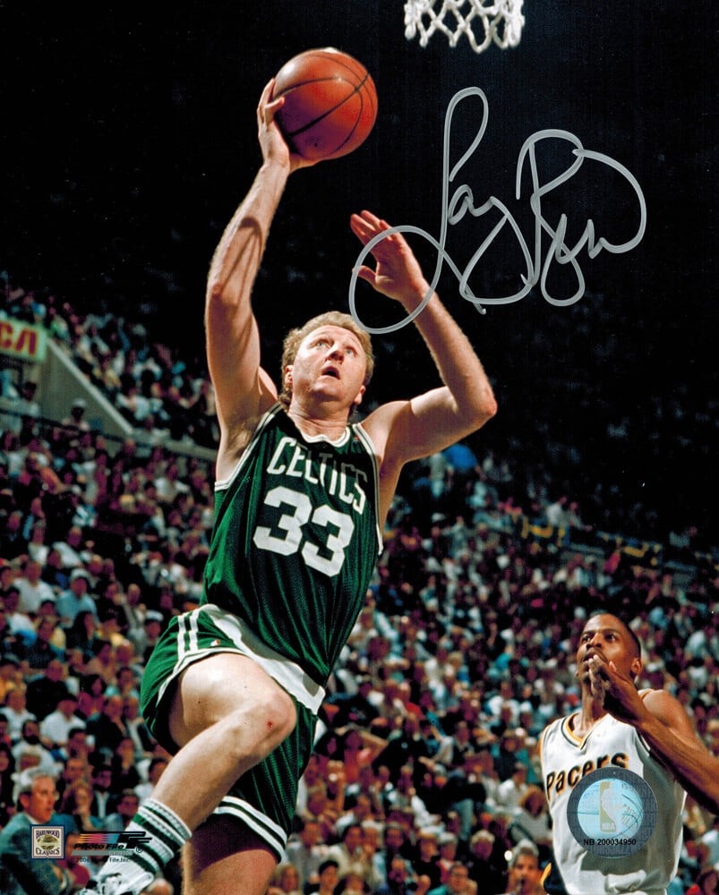 Boston Celtics 8x10 signed photo of Larry Bird with Bird hologram (1 of 1)
